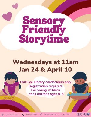 01 24 2024 Sensory Friendly Storytime Fort Lee Public Library