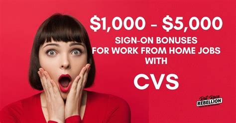 1 000 5 000 Sign On Bonuses For Work From Home Jobs At Cvs Rat Race Rebellion