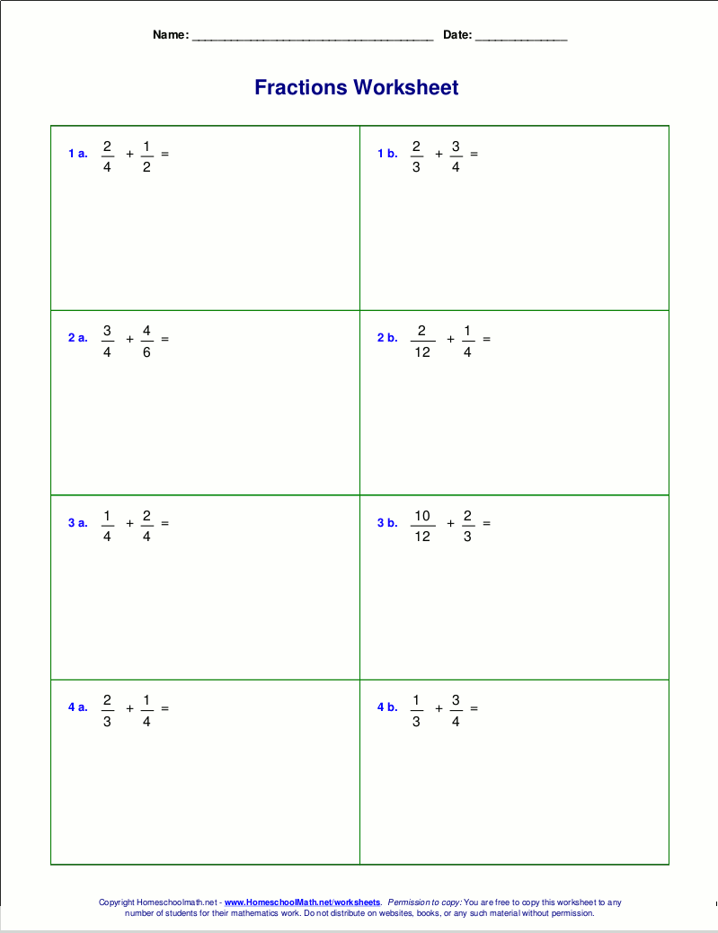 10 Adding Unlike Fractions Worksheet Worksheets Decoomo