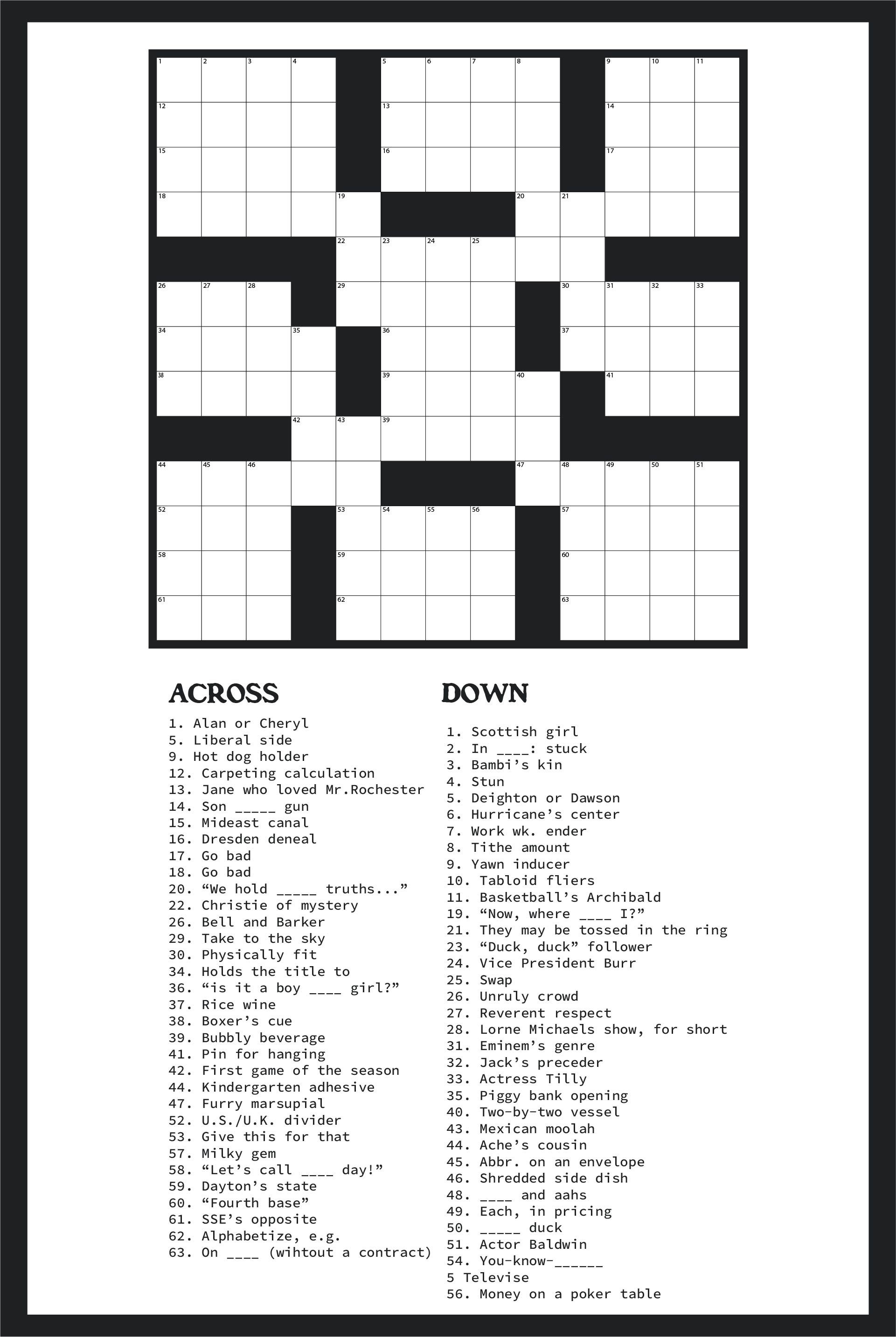 10 Best Large Print Easy Crossword Puzzles Printable Pdf For Free At