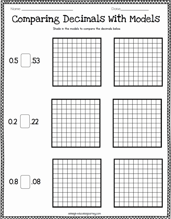 10 Shading Decimals On A Grid Worksheet Worksheets Decoomo