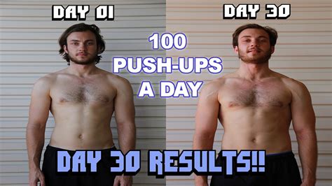 100 Pushups A Day Challenge Before And After Results In 30 Days