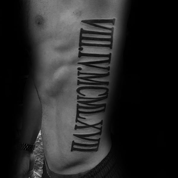 100 Roman Numeral Tattoos For Men Manly Numerical Ink Ideas