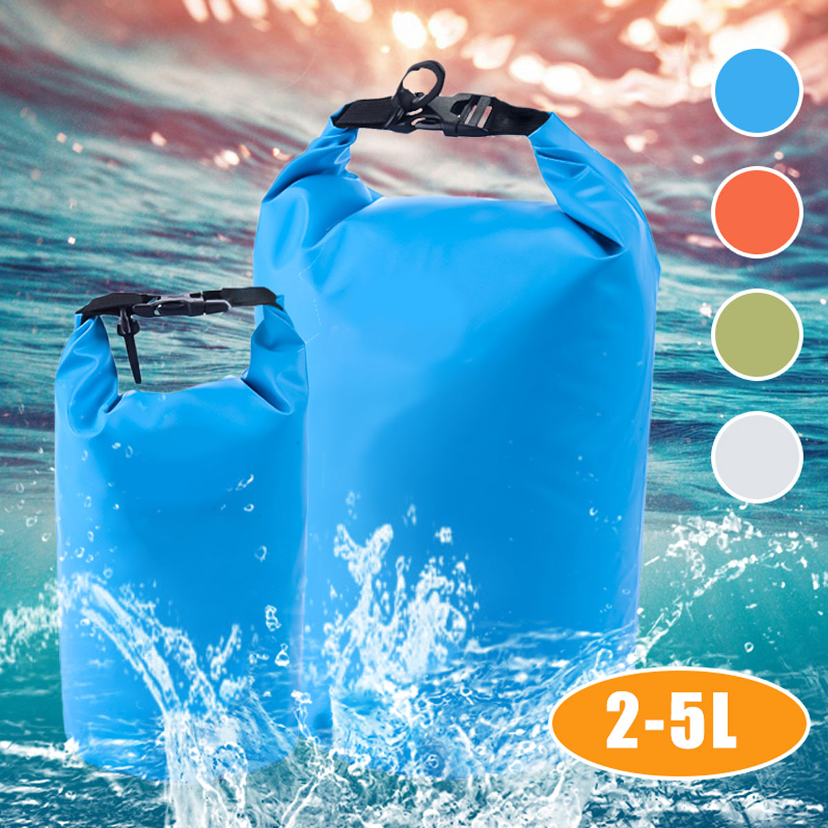 10L Waterproof Water Resistant Dry Bag Sack Storage Pack Pouch Swimming Kayaking Canoeing River