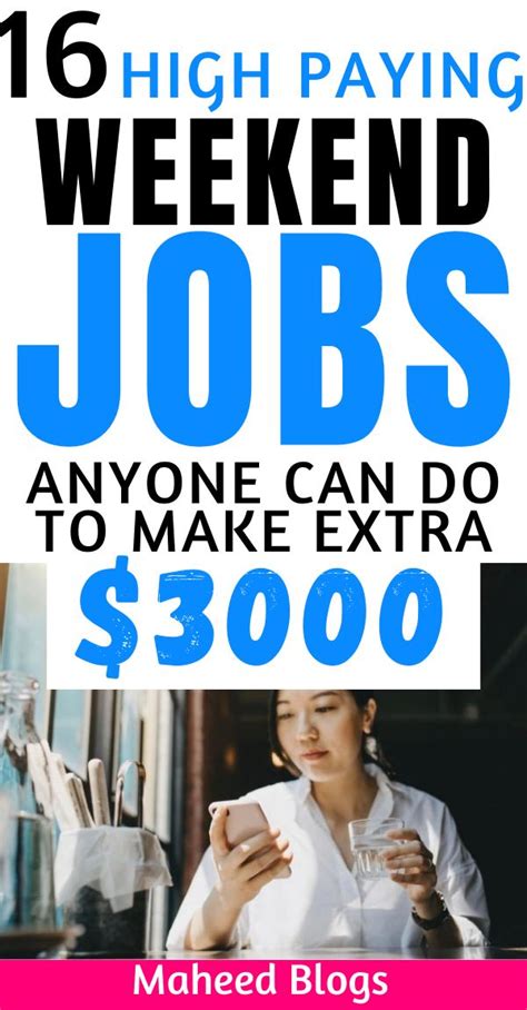 16 High Paying Weekend Jobs Extra 3000 Working Part Time Weekend Jobs Weekend Job