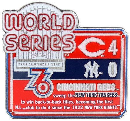 1976 World Series Commemorative Pin Reds Vs Yankees World Series Yankees World Series Winners