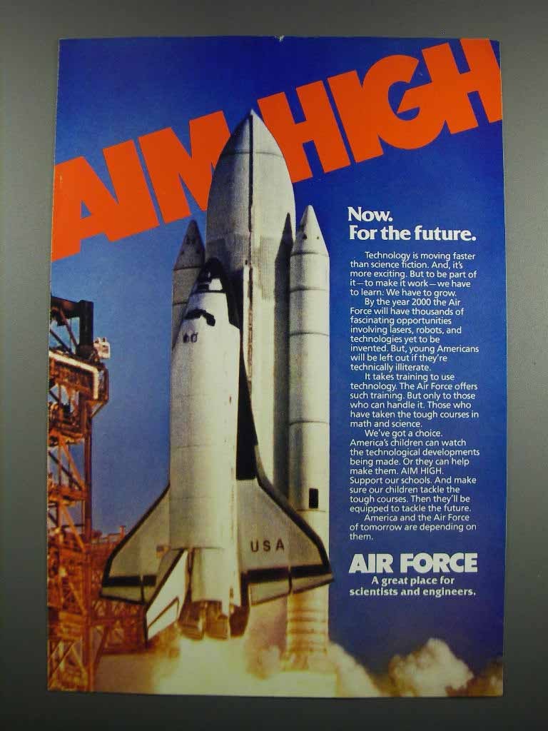 1983 U S Air Force Ad Aim High Now For The Future