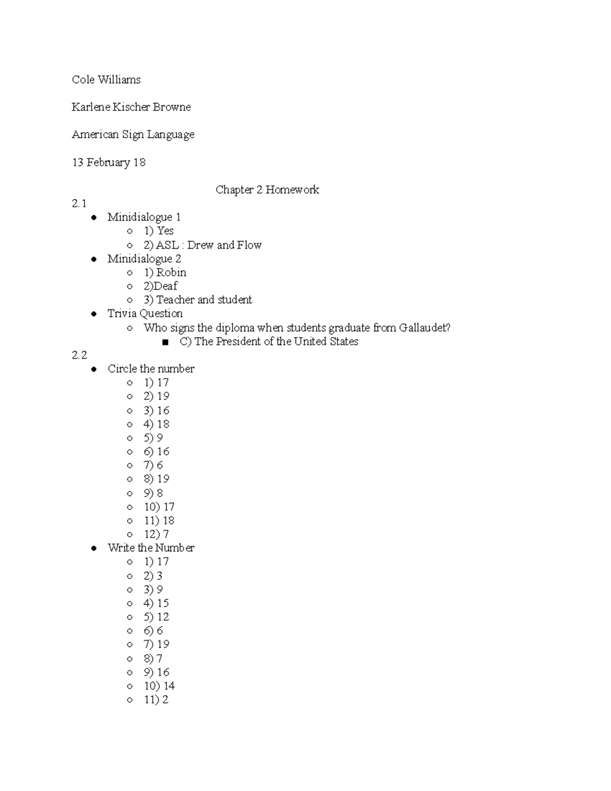 2 2 Worksheet Part 2 Asl Answers