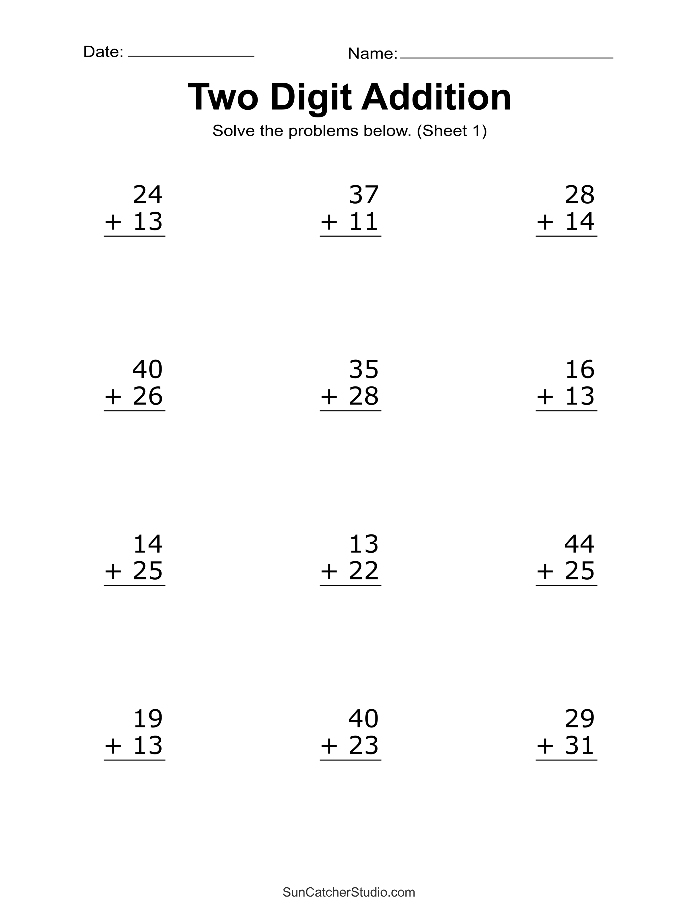 2 Digit Numbers In Expanded Form Math Worksheet With Answers