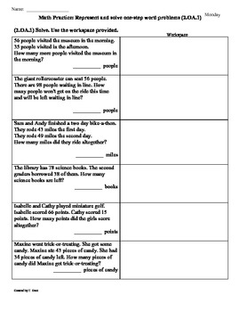 5 Fun Worksheets for Mastering 2.OA.1 in Math