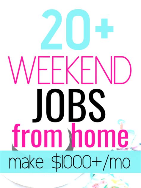 20 Best Weekend Jobs From Home Earn 1000 Monthly