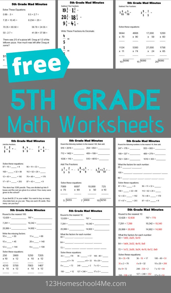 20 Fun Math Worksheets For 5Th Grade Worksheets Decoomo