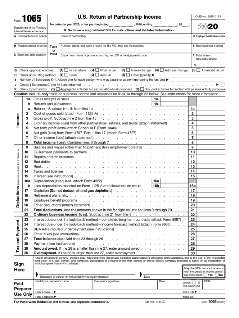 2020 Form Irs 1065 Schedule K 1 Fill Online Printable Fillable