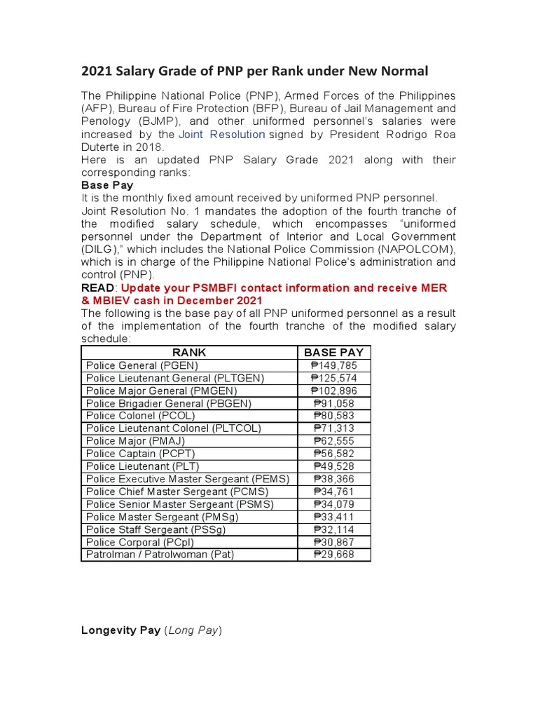 2021 Salary Grade Of Pnp Per Rank Under New Normal Pdf, 52% Off