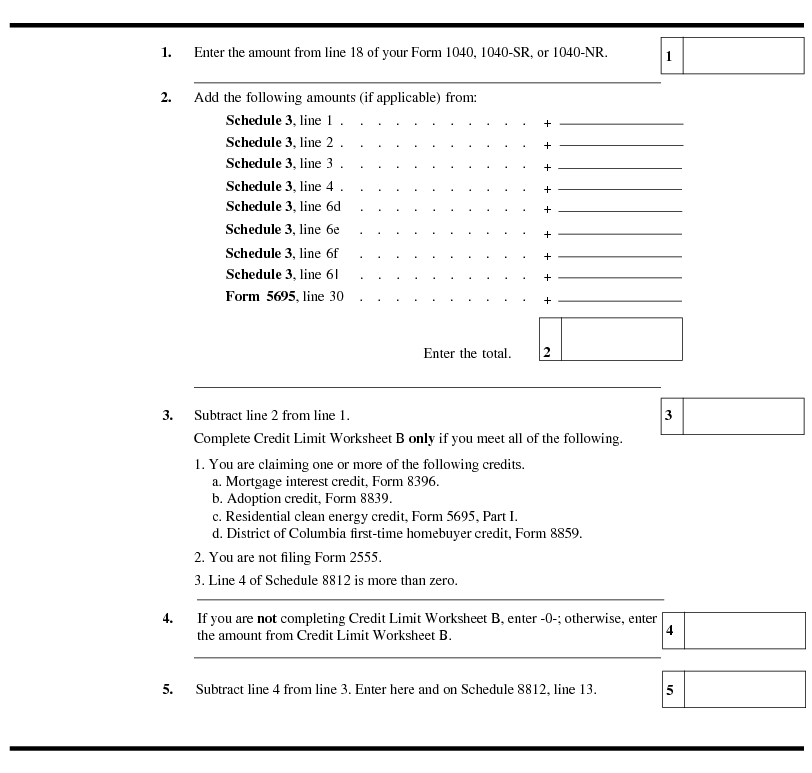 2022 Instructions For Schedule 8812 2022 Internal Revenue Service