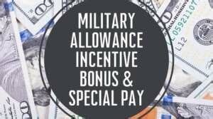 2022 Military Allowance Incentive Bonus Special Pay