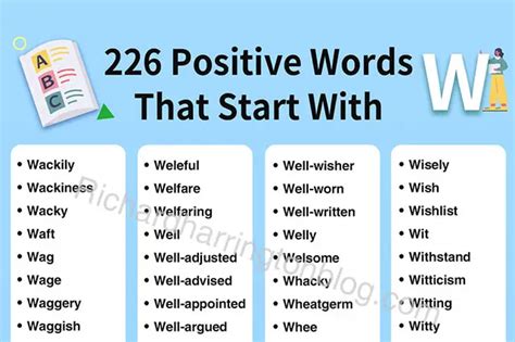 225 Positive Words That Start With W Rhblog