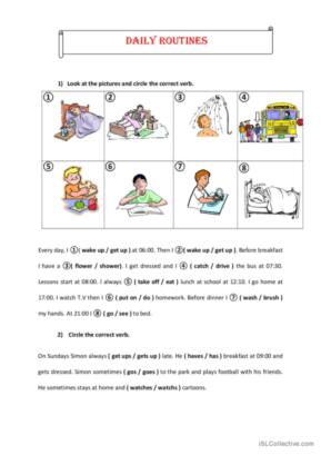 23 Past Simple Daily Routines English Esl Worksheets Pdf