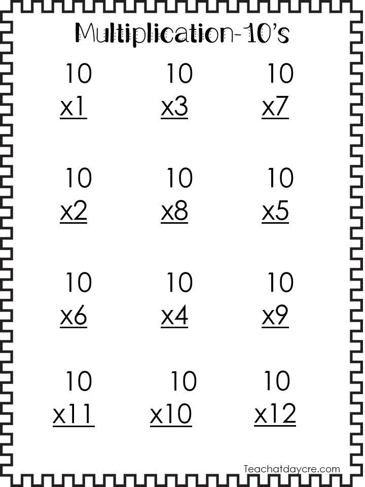 24 Printable Multiplication Worksheets Numbers 1 12 1St 4Th Etsy