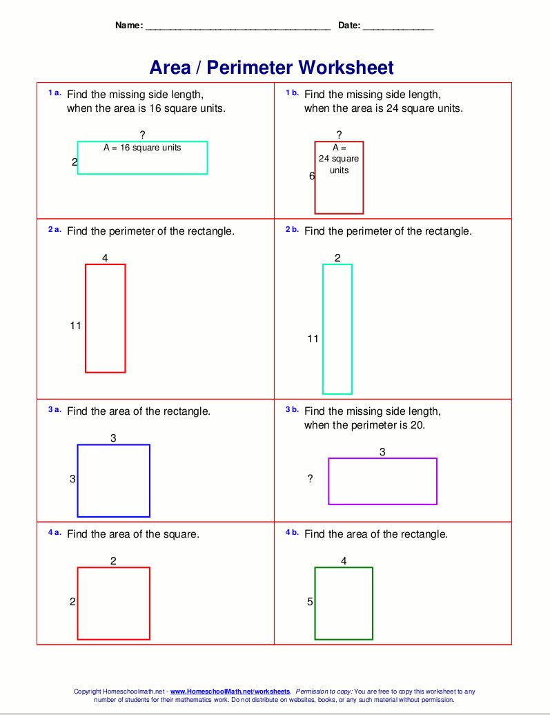 25 Math Worksheets For Grade 5 Area And Perimeter Word Problems