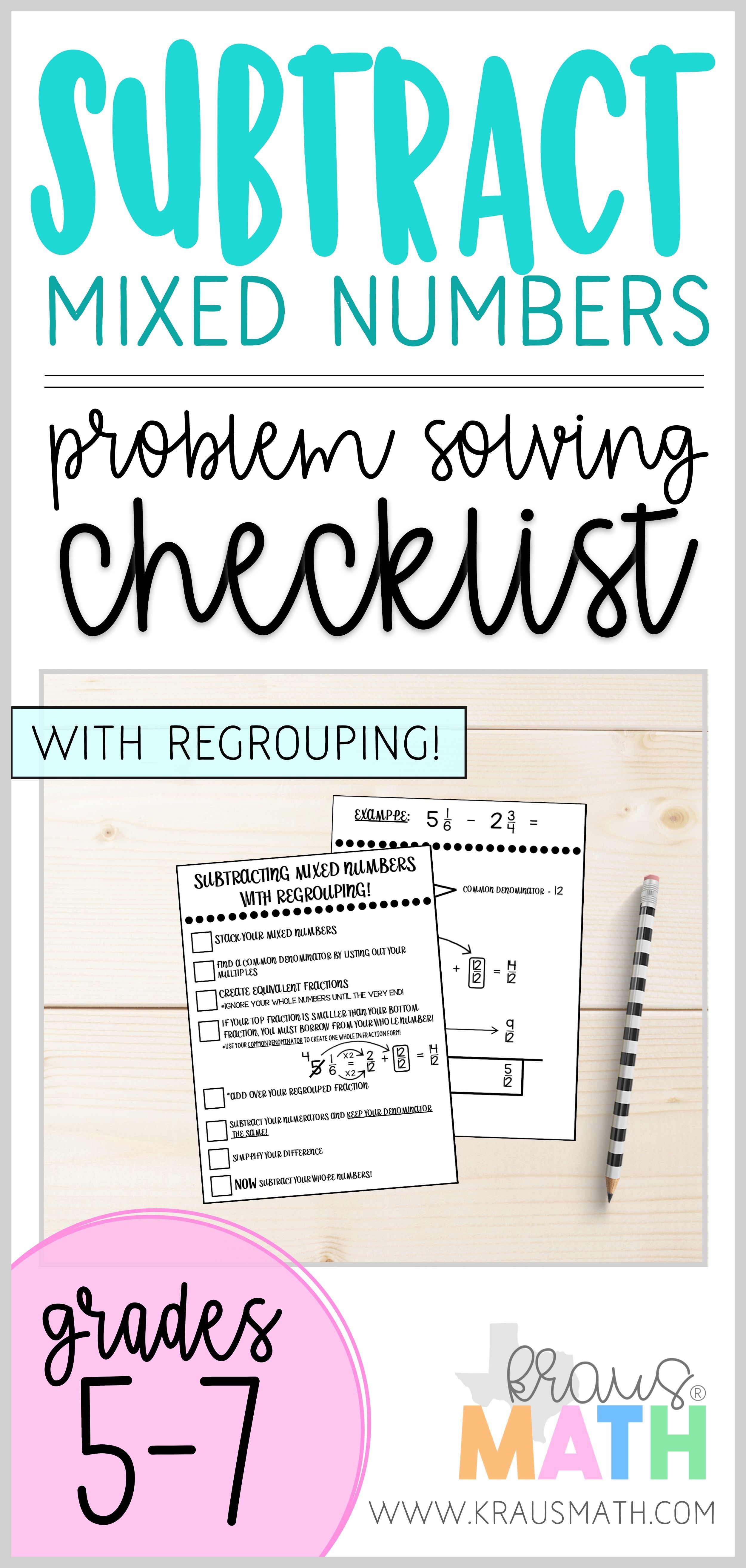 27 Subtracting Mixed Numbers With Regrouping Fauniindicia