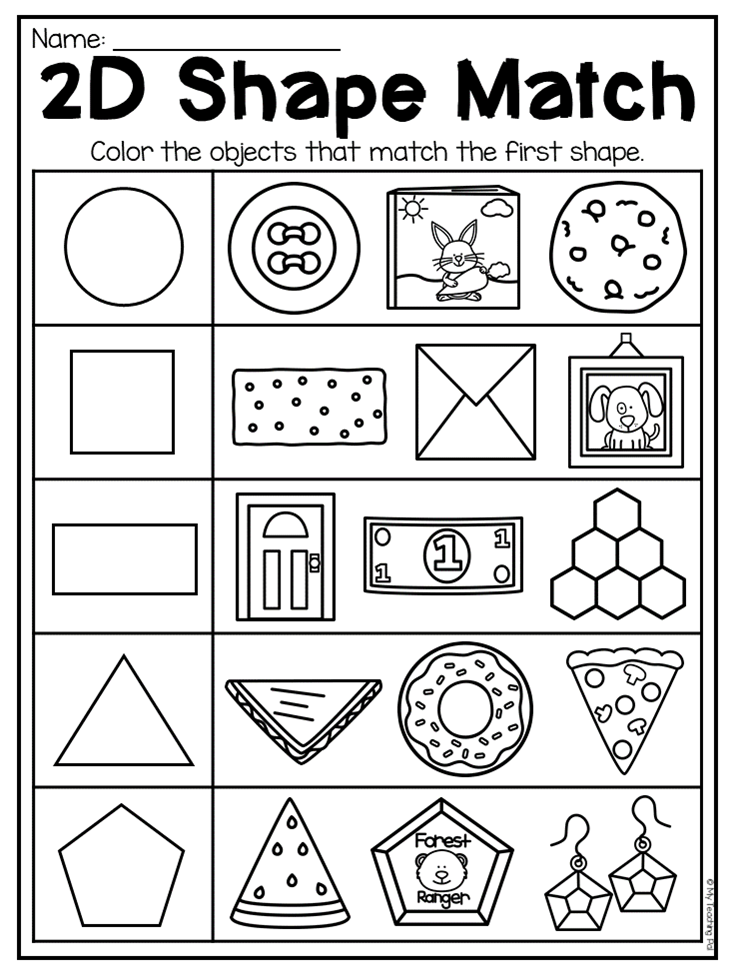 2D Geometrical Shapes Worksheets Shapes Worksheets Free Printable