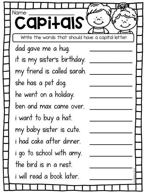 2Nd Grade English Worksheets Printable