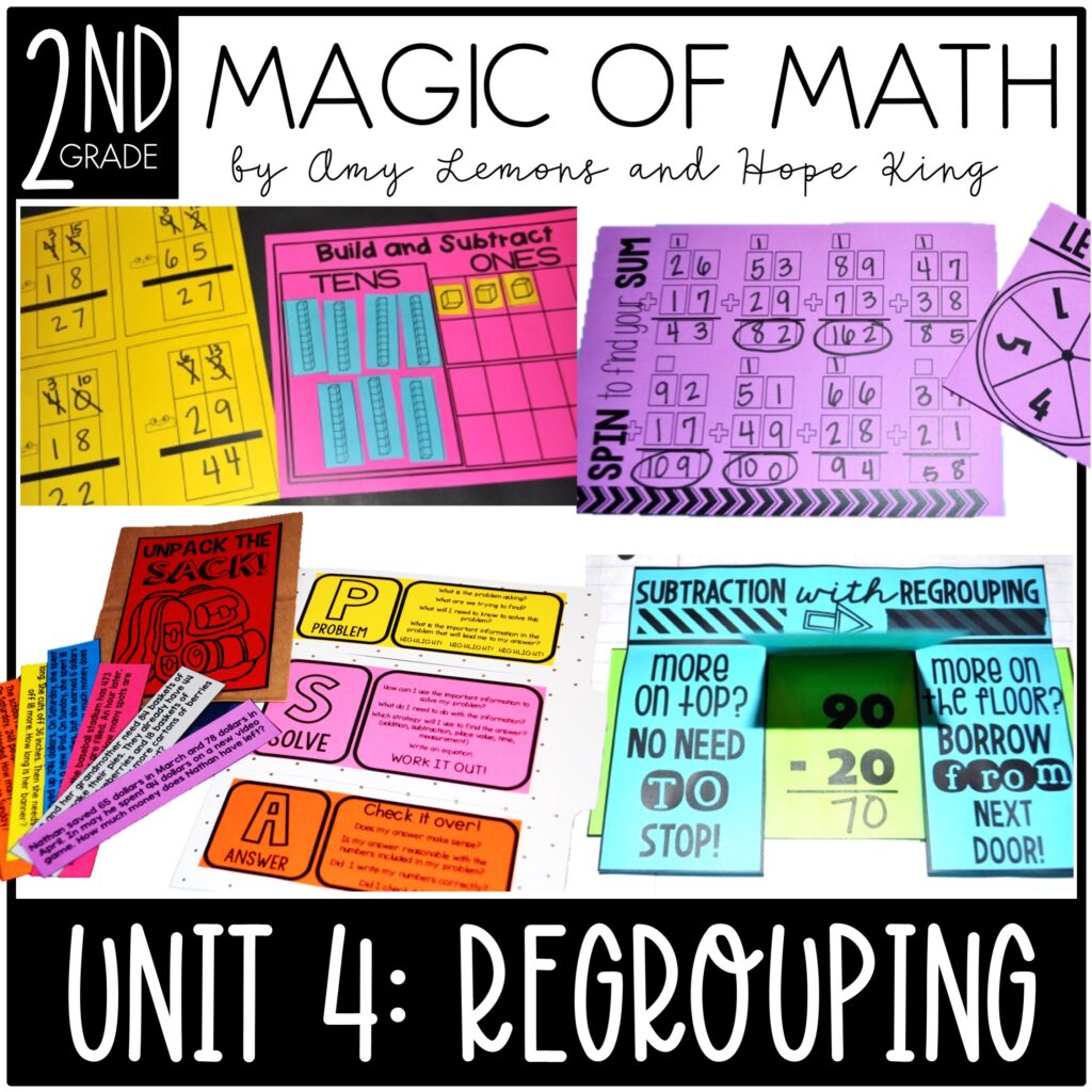 2Nd Grade Magic Of Math Unit 4 2 And 3 Digit Regrouping Amy Lemons