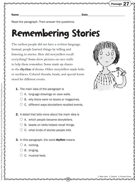 2nd Grade Main Idea Worksheets for Kids