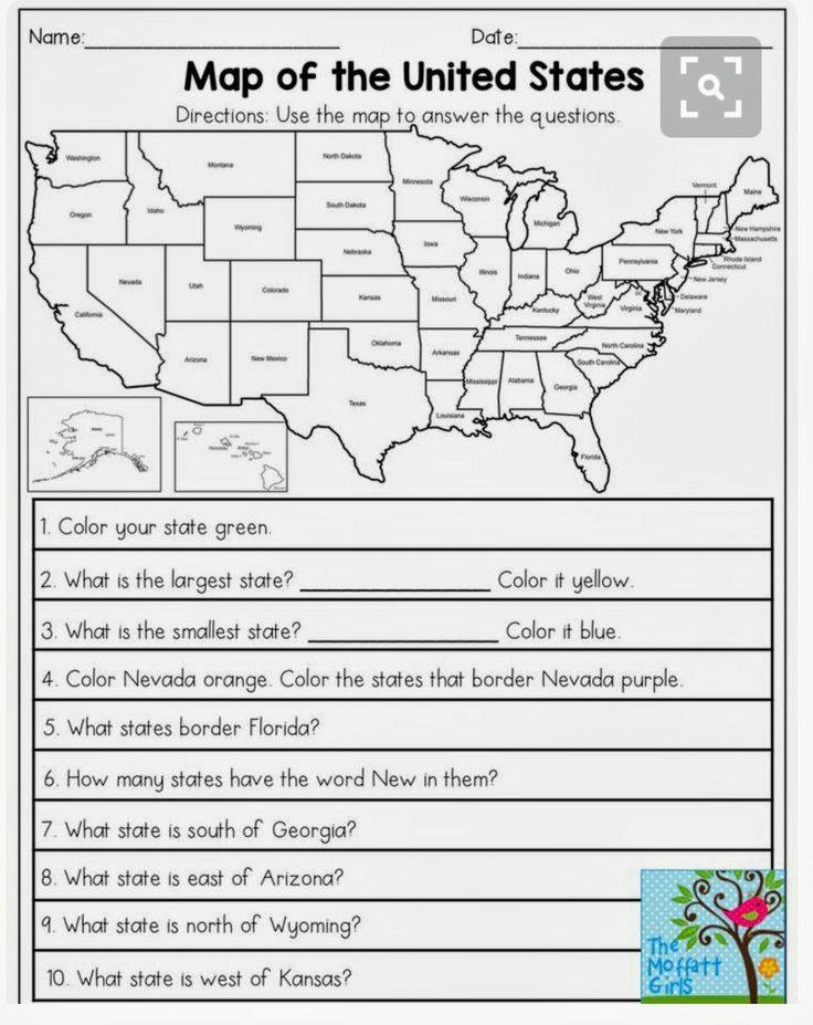 2Nd Grade Map Worksheets Printable