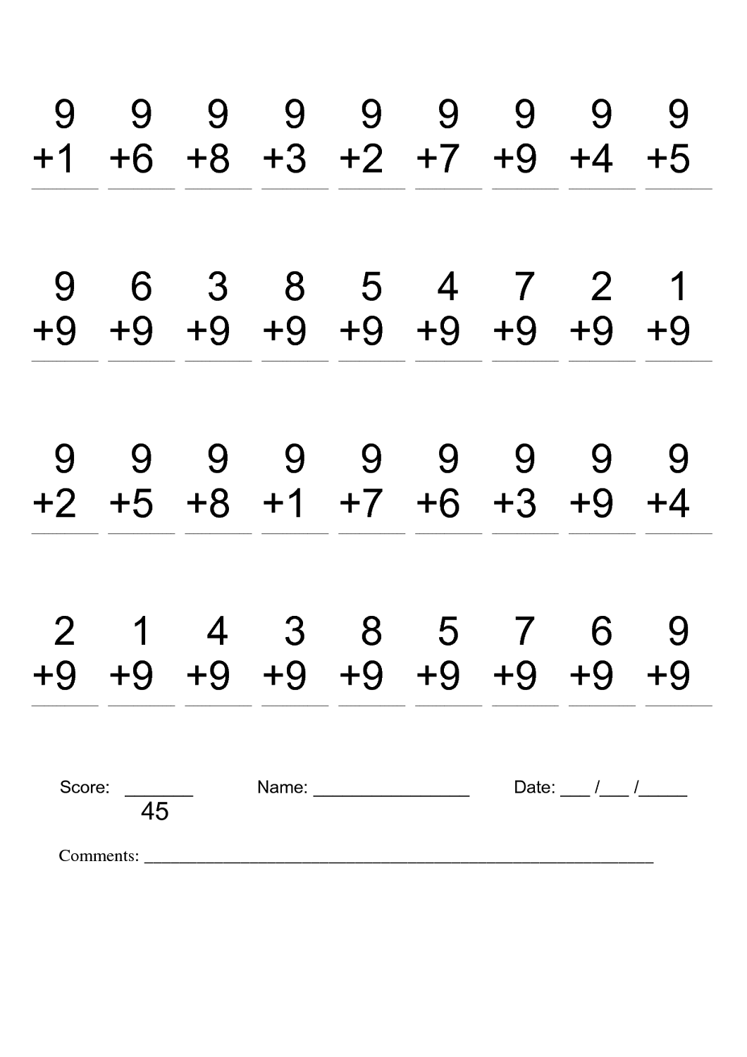 2Nd Grade Math Worksheets