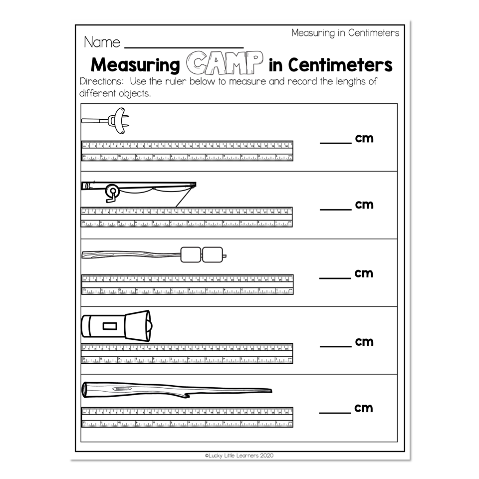 2Nd Grade Module 2 Lesson 3 Supplemental Worksheets Centimeter