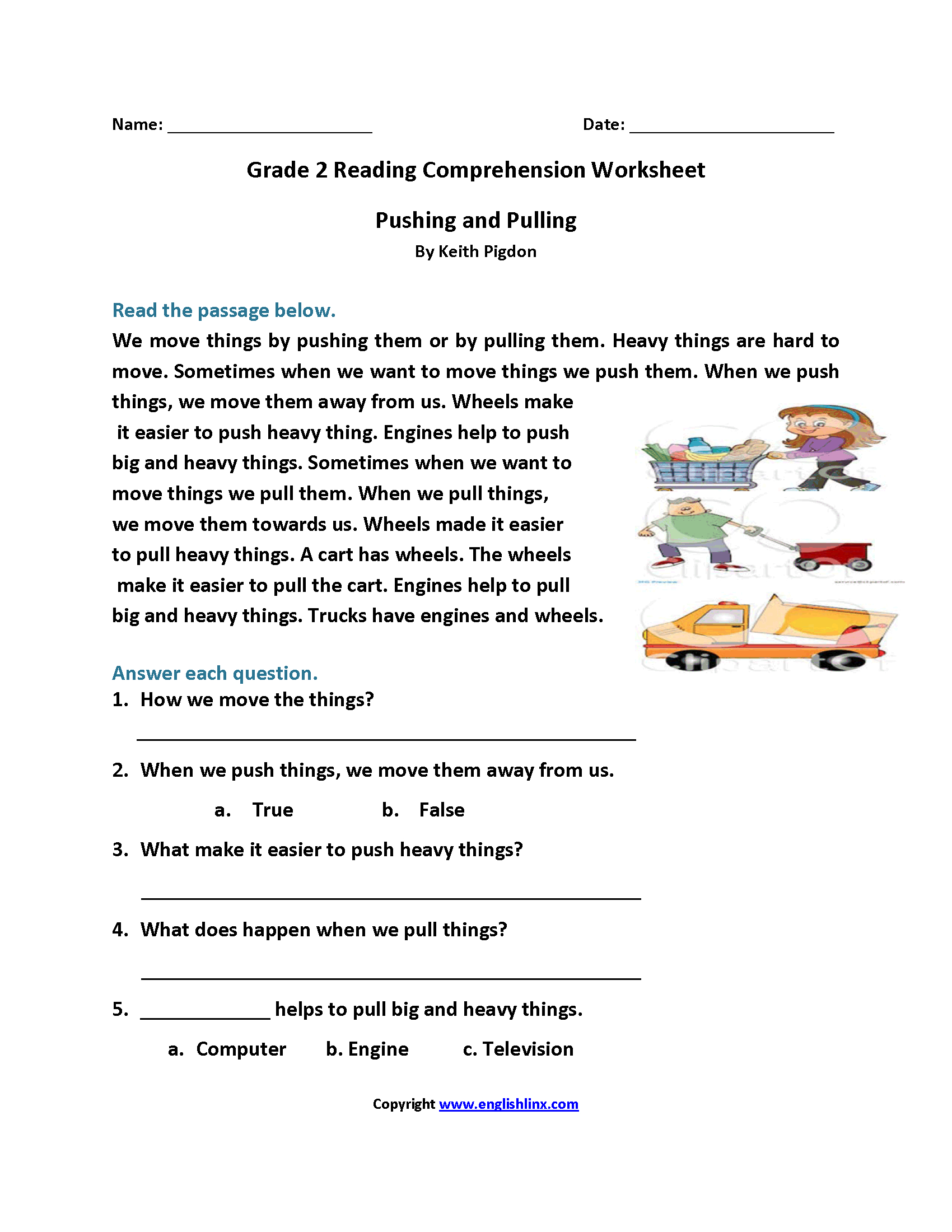 2Nd Grade Reading Comprehension Worksheets Pdf For You Db Excelcom