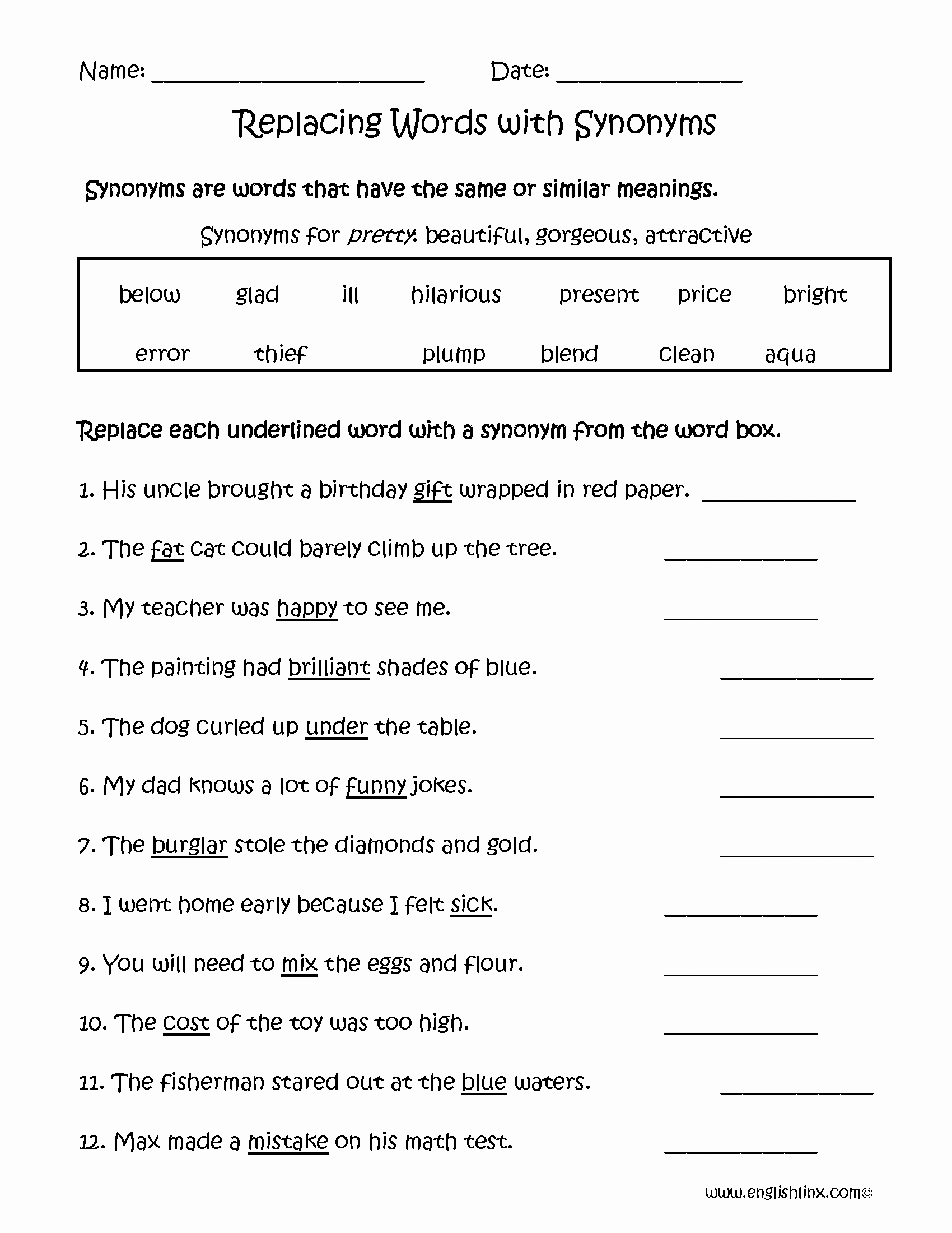 2Nd Grade Summer Vocabulary Worksheets 2Nd Grade Vocabulary Activity