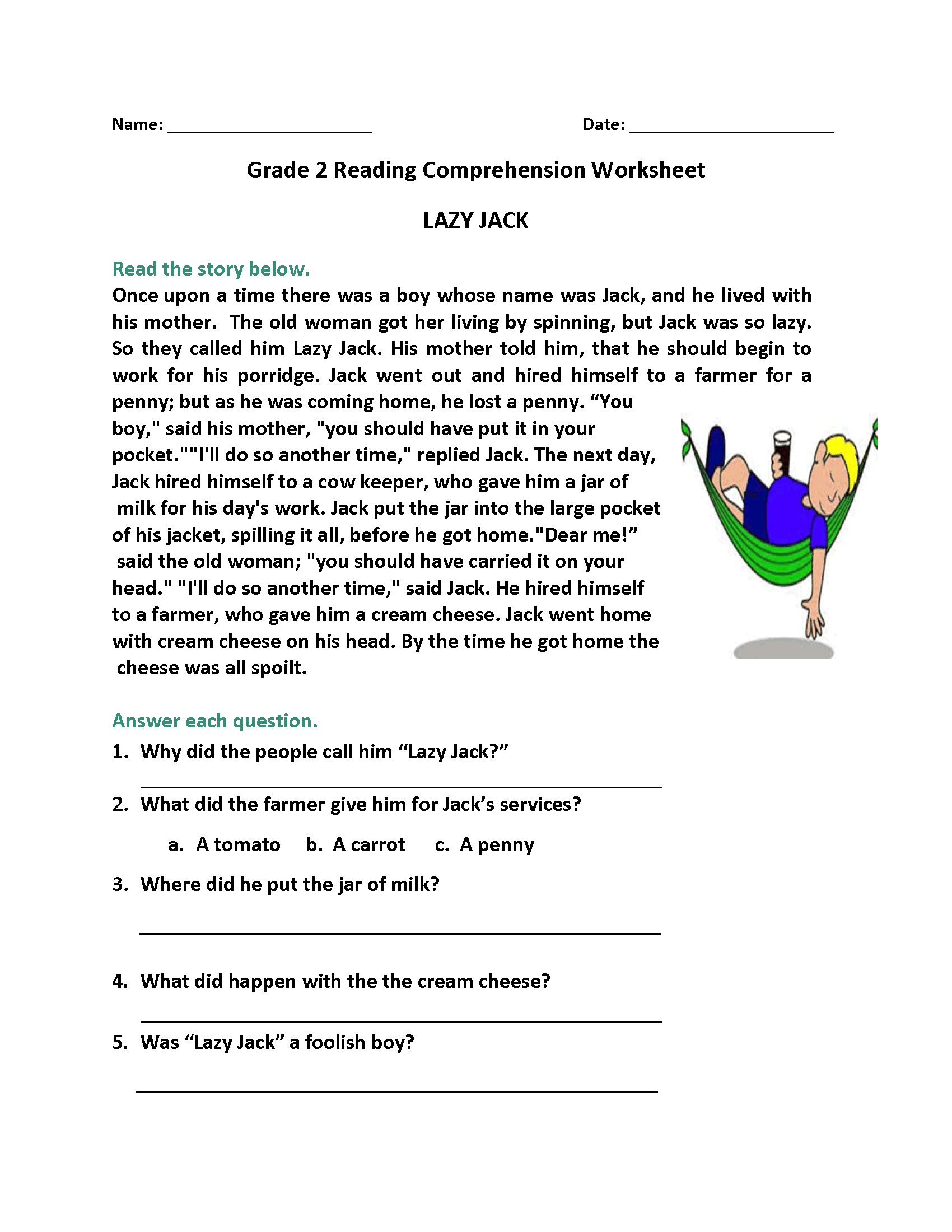 5 Fun 2nd Grade Worksheets for Learning Fun