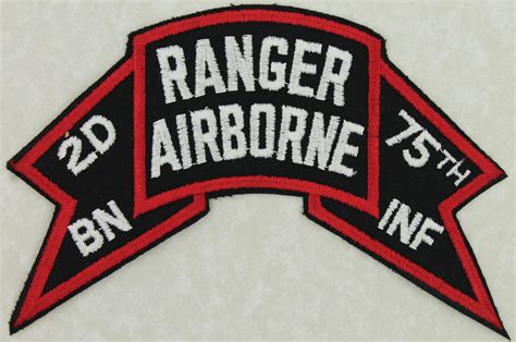 2Nd Ranger Battalion 75Th Infantry Airborne 1970S Old Scroll Large Pat Rolyat Military