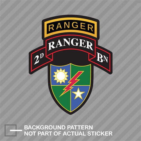 2Nd Ranger Bn With 75Th Ranger Regiment Insignia Sticker Battalion Rangers 2D Ebay