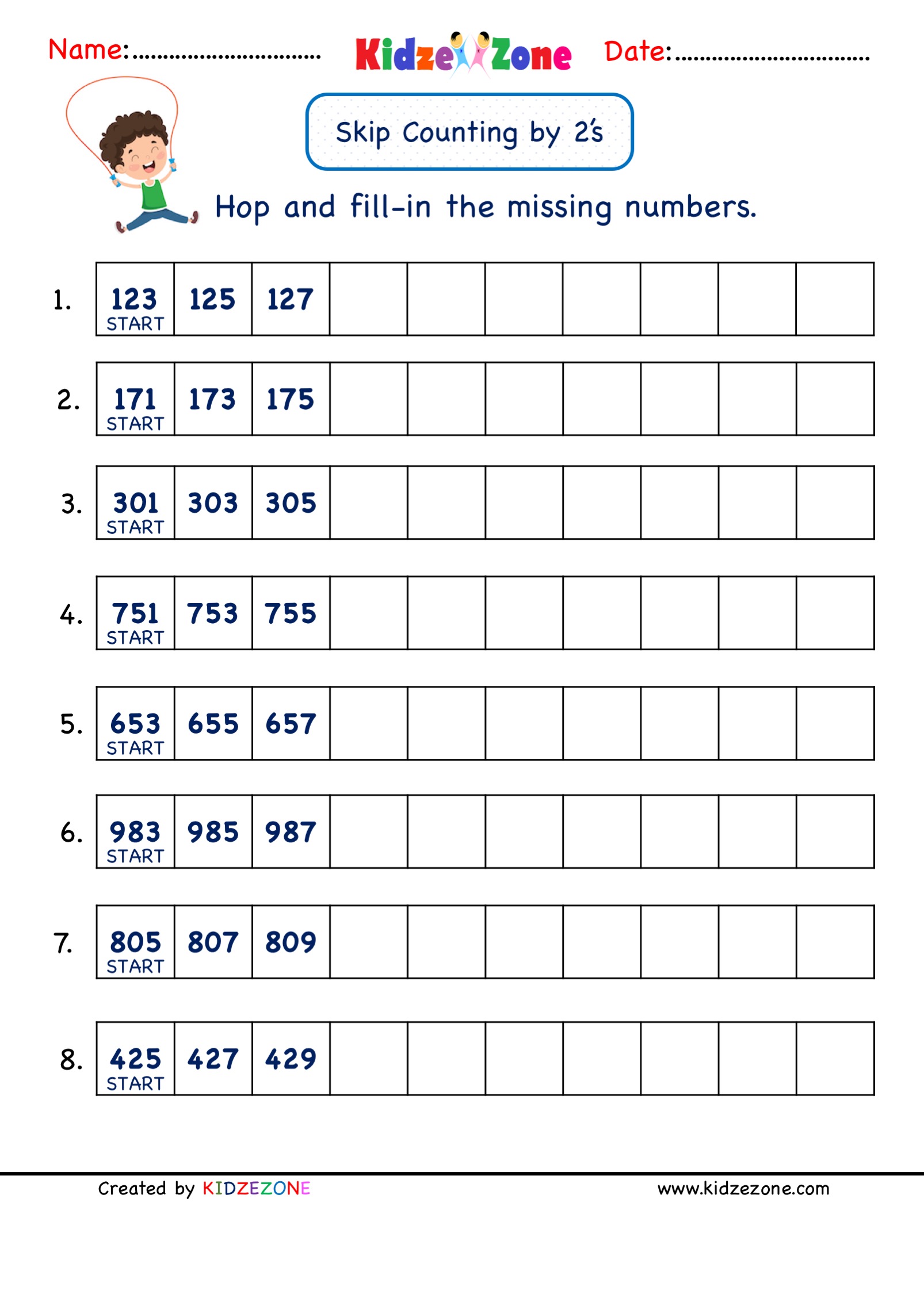 2S Sheet Skip Counting By 2 Worksheets Pdf Kidsworksheetfun