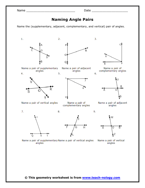 3 Complementary And Supplementary Angles All About Angles