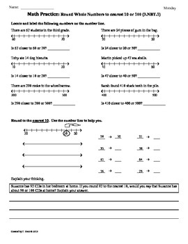 3.NBT.1 Worksheets: Boost Your Child's Number Sense