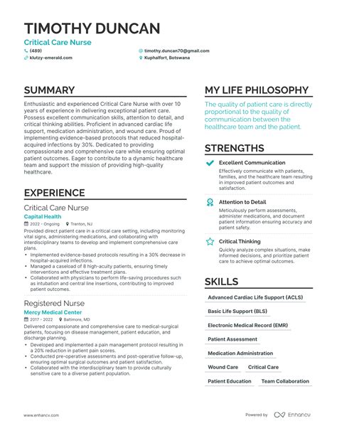 3 Successful Critical Care Nurse Resume Examples And Writing Tips For 2024