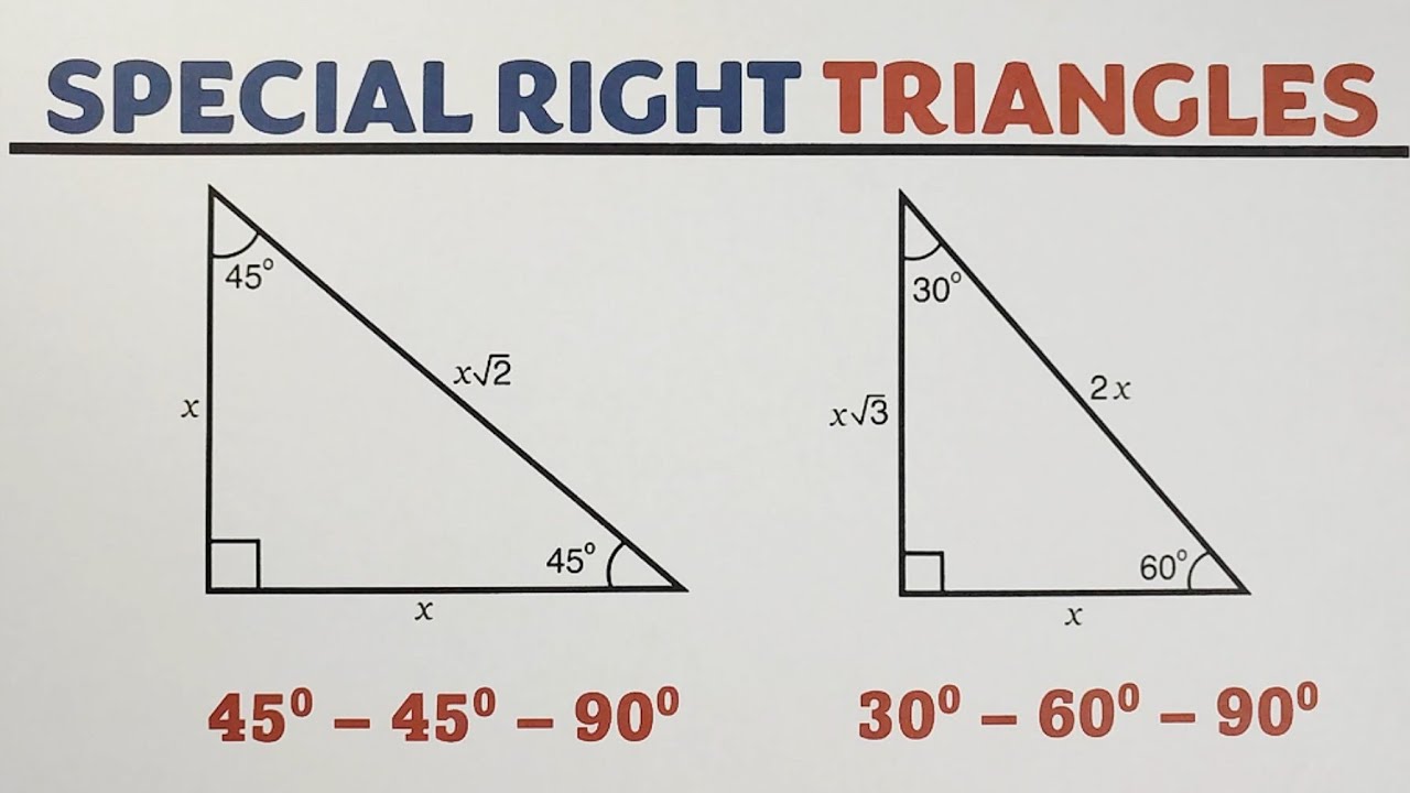 30 60 90 And 45 45 90 Triangle Worksheet With Answers Kindergarten