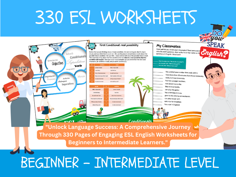 330 Engaging Esl Worksheets For Language Learners Beginner