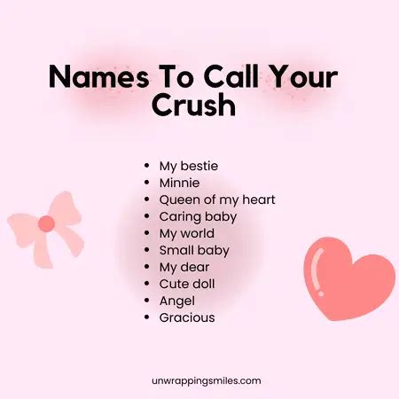 345 Cute Names To Call Your Crush Boy Girl