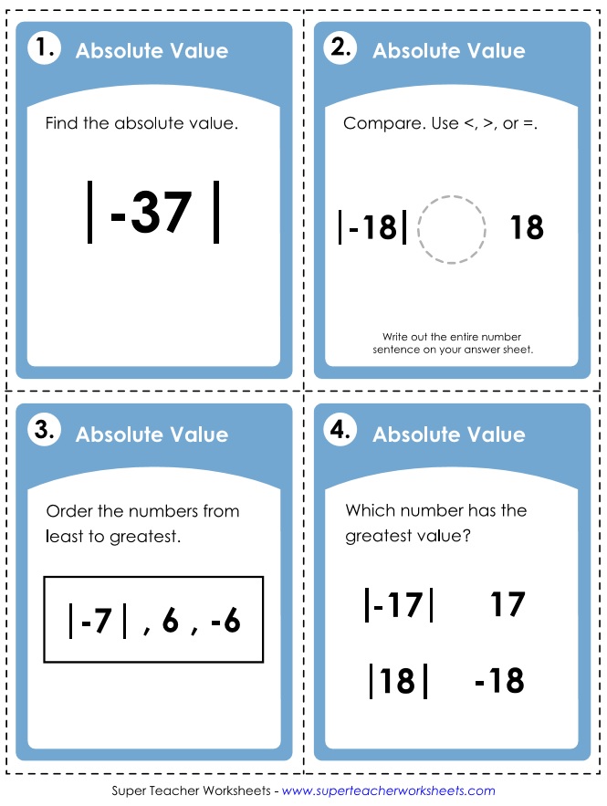 39 Absolute Value Practice Worksheet Worksheet Was Here