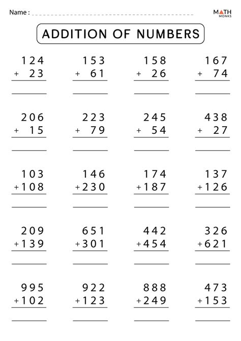 3Rd Grade Addition Worksheets Pdf