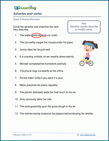 3Rd Grade Adverbs Worksheet Grade 3 Markoyxiana