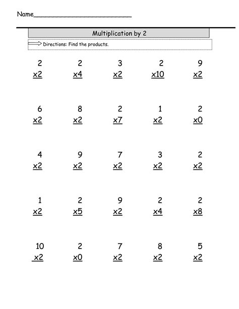 3Rd Grade Beginning Multiplication Worksheets