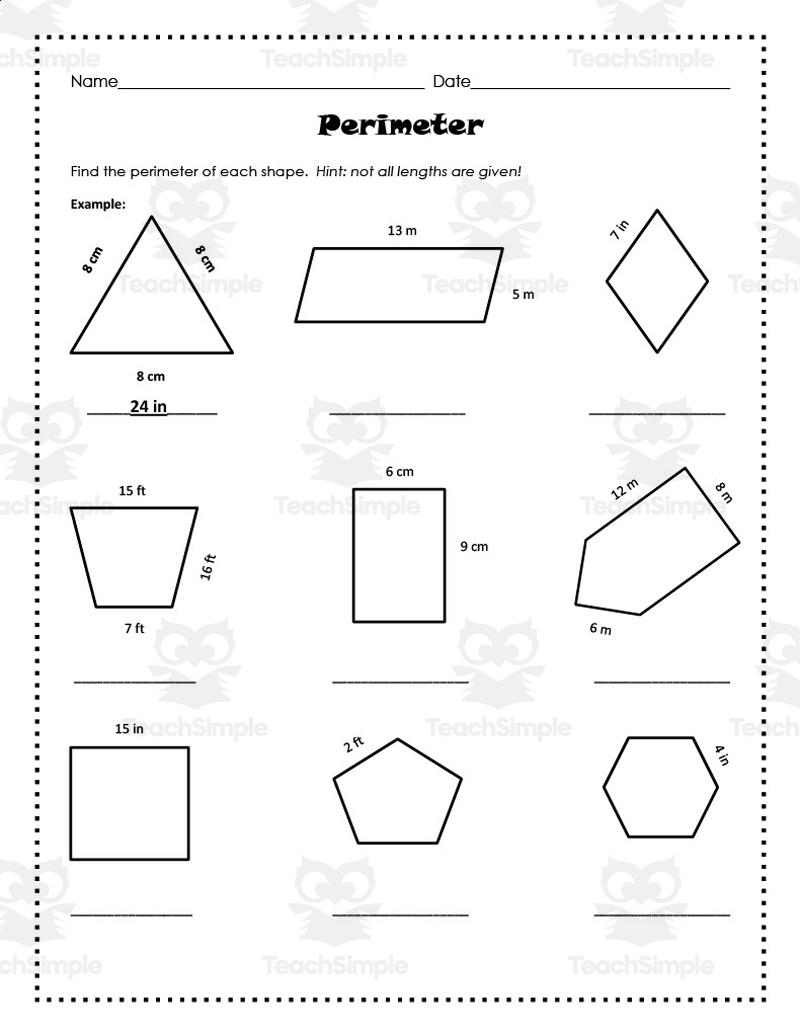 3Rd Grade Perimeter And Area Worksheets Twistedtews