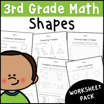 3Rd Grade Shapes Worksheet Pack Math Activities By Hannah Murphy